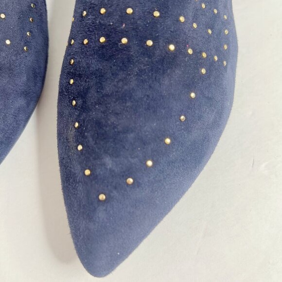 AGL Attilio Giusti Leombruni Studded Blue Suede Loafers Flats Women's Size 12 - Picture 7 of 9